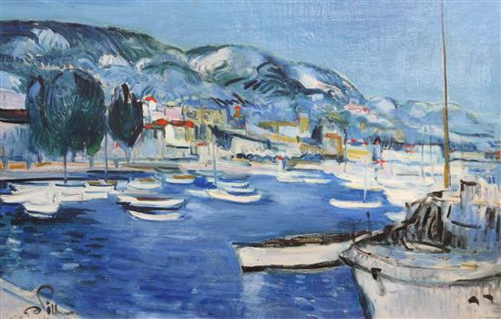 E. Pilleau Villefranche, 19 x 30in.